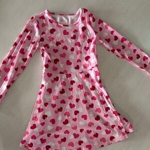 Children’s Place Pink Heart Long Sleeve Dress